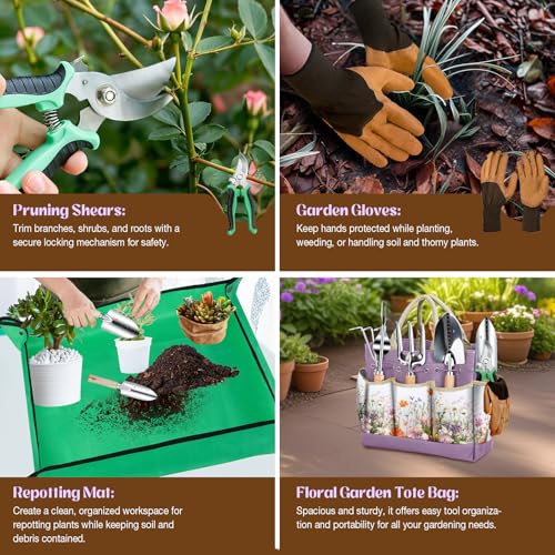 Gardening Tool Set with Tote Bag Heavy-Duty Garden Tools Gardening Gift - view 4