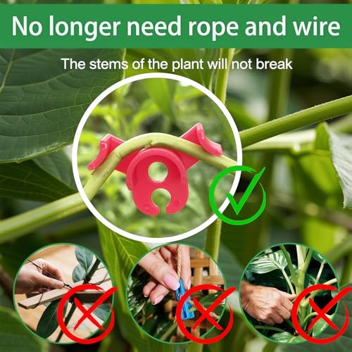 120Pcs Plant Training Clips, Lst Clips for Low Stress Training Plant Stem Support, 90 Degree Angle Plant Clips， Plant Climbing Wall Clips for Plant Gardening Trellis Growth - view 2
