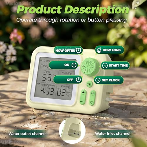 Automatic Indoor Drip Irrigation System with Programmable Timer Auto Vacation Plant Waterer for Up to 15 Potted Houseplants Rechargeable Self Watering Device - view 4
