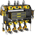 Power Tool Organizer Wall Mount 3 Layer Charging Station with 6 Outlets