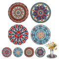 8 Pcs Boho Plant Pot Mat Plant Saucers for Indoors 2 Size 8.66" and 4.72"