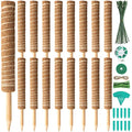 16 Pack Moss Pole for Plants Monstera 264 Inch Bendable Plant Pole Sticks
