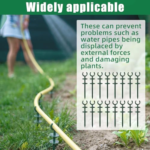 16 Pcs 3/4'' Garden Hose Guide Stakes Bulk Garden Guards Holder Spike for Plant-Saving Outside Yard Lawn to Preventing Hose Tangles and Protecting Plants - view 6