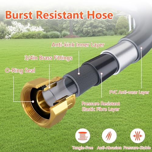 Retractable Garden Hose Reel, 1/2 in x 75 ft - view 3