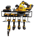 Heavy Duty Floating Tool Shelf & Organizer | Wall Mounted Garage Storage Rack, 100# Weight Limit, Compact Steel Design | Perfect for Father's Day | Black (C2M5032P)