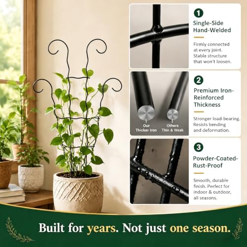 2Pack 17.5" Small Trellis for Potted Climbing Plants Indoor&Outdoor - view 3