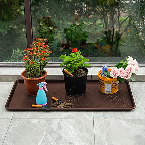 All Weather Boot Tray Extra Large 40"x20" - Brown Plastic Shoe Mat - view 4