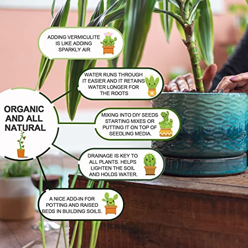 20QT Horticultural Vermiculite Bulk, Organic Vermiculite for Plants, Course Grade Vermiculite for Gardening, for houseplants, for Mushrooms, to Maintain Soil Moisture and Plant Growth(2-4mm) - view 2