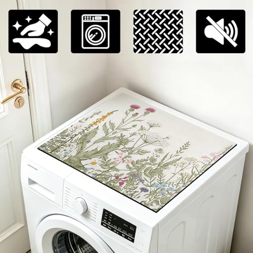 Non-Slip Washer and Dryer Top Cover Mat, 23.6" x 19.7" washer and dryer top protector mat, Multi-Functional Protection for Laundry Room, Kitchen Counter, Dining Table, Pet Area (Plant) - view 7