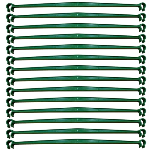 100Pcs Plant Stake Arms for Tomato Cage,11.8" Garden Stake Connectors with 2 Adjustable Buckles,Expandable Trellis Connectors Attach 11mm Diameter Plant Stakes for Climbing Plants Vegetables