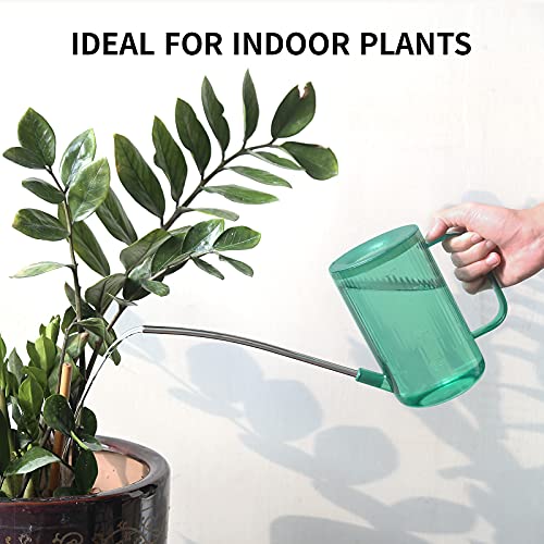 Watering Can Indoor Plants - Plant Watering Can 34 OZ, Long Spout Small Watering Can for House Plants Garden Potted Flowers with Spray Bottle, Squeeze Bottle Green - view 2
