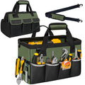 Portable Tool Bag Heavy Duty Tool Box Organizer with Shoulder Strap,M-Green