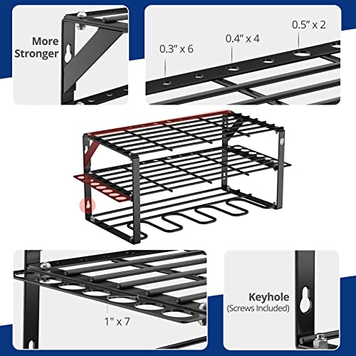 150LBS Power Tool Organizer, Wall Mounted Drill Storage Rack - view 4