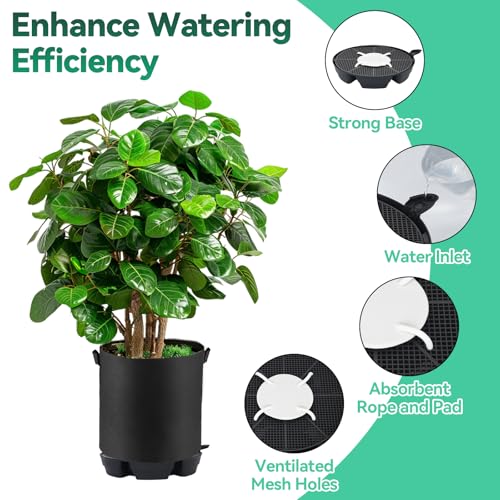 4 Pack Self Watering Fabric Pot Base with 5 Gallon Grow Bag - view 3