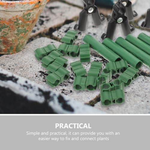 40pcs Green Plastic Trellis Connectors for Tomato Plants and Stakes - view 6
