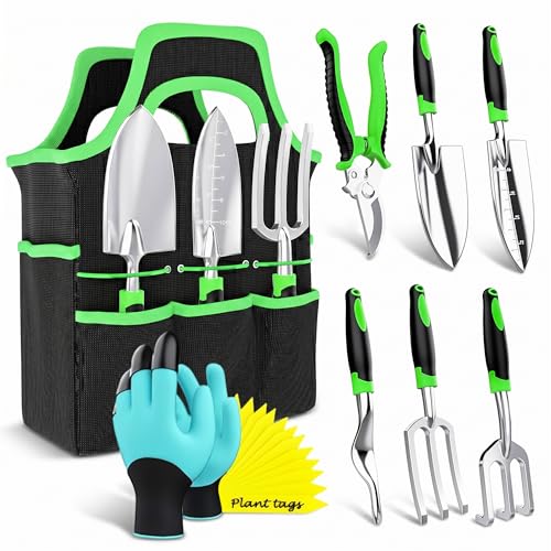 Gardening Tools Set, 8 PCS Heavy Duty - Gardening Gifts for Women & Men
