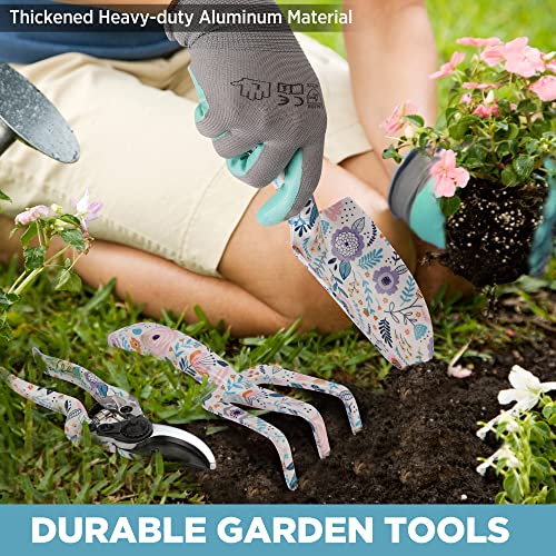 5PCS Garden Tool Set, Aluminum Heavy Duty Gardening Tool Set - view 6