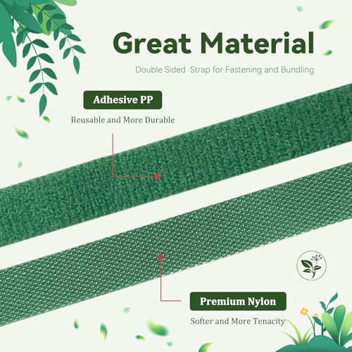 50FT Nylon Garden Tie Plant Tape Supports for Climbing Plants Green - view 4