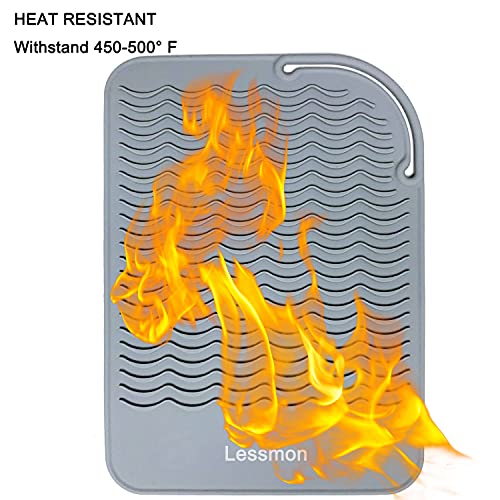 Large Heat Resistant Mat for Hair Styling Tools, 11 x 7.5 in, Grey - view 5