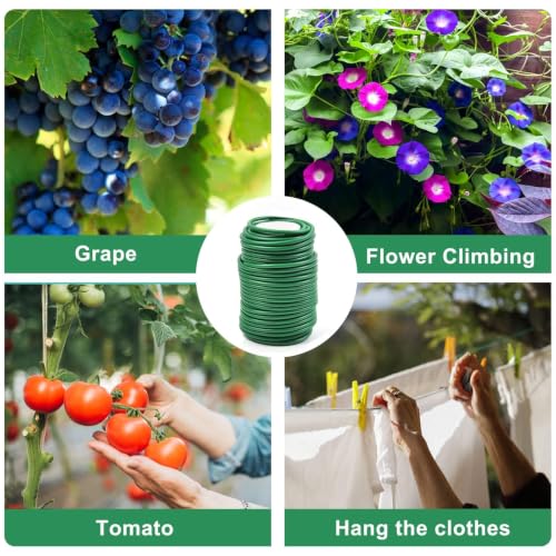 Soft Plant Ties for Support - 65.6' Reusable Waterproof Plant Wire, 3.5mm Garden Twist, for Indoor & Outdoor Plants and Home Organizing（1pc/Green） - view 6
