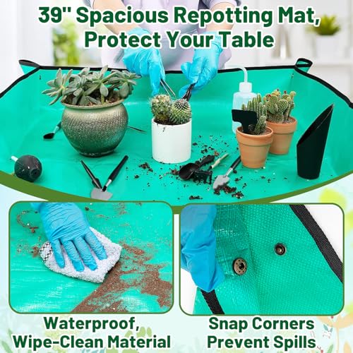 44pcs Small Gardening Tools Gifts for Women Beginners, Green - view 2