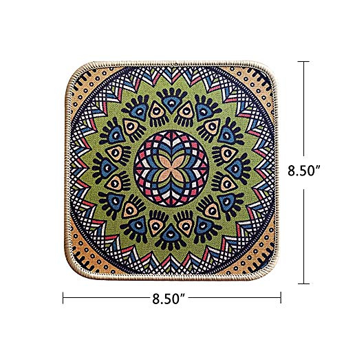 Colorful Boho Plant Pot Mat Set of 6 Absorbent Plant Pad Mat Non Slip Planter Pot Mat Flower Pot Mat for Table Desk Floor 8.5 Inch - view 5