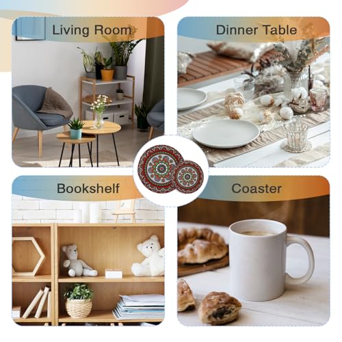 8Pcs Boho Plant Coaster and Mat - Floor Protectors for Indoor Outdoor Pots - view 7