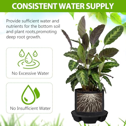 6 Pack Self-watering for Indoor Plants, Pot Bases for Fabric Planters - view 5