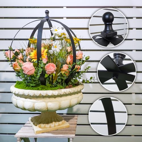 18"x22" Large Round Metal Garden Trellis for Climbing Plants - view 5