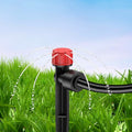 30 Pcs Push-to-Fit Drip Irrigation Emitters with Adjustable Water Flow Irrigation Drippers Drip Emitters Sprinklers with Stake & 8 Holes Drip Irrigation System Parts for 1/4 Inch Tubing