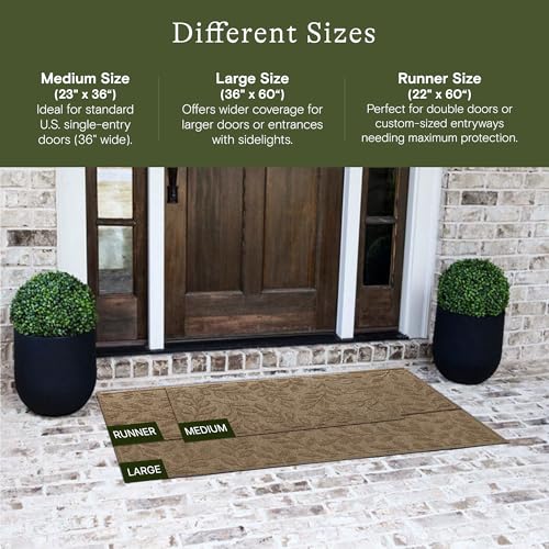 Brittney Leaf Front Door Mat Indoor Outdoor Entrance, All-Weather - view 2