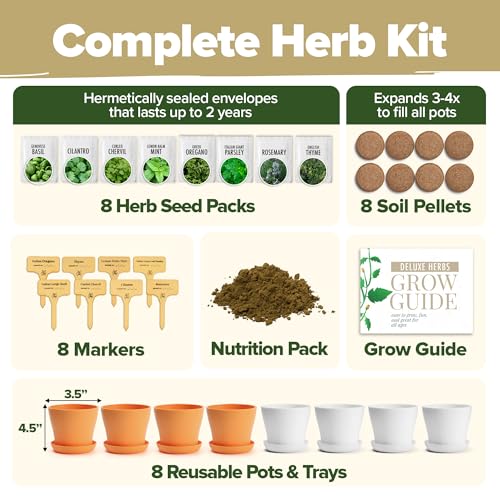 8 Herb Garden Kit, Indoor Growing Kit, Gardening Gifts for Women - view 2
