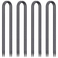 24 Inch Trampoline Stakes 3/8 Inch Dia U-Shaped Ground Anchors 8 Pack