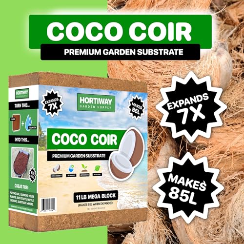 11lbs Premium Coco Coir Brick -100% Organic Coconut Coir for for Plants, Low EC & pH Balance, Natural Compressed Growing Medium, Coconut Core for Gardening Planting & Potting Soil Substrate - view 2