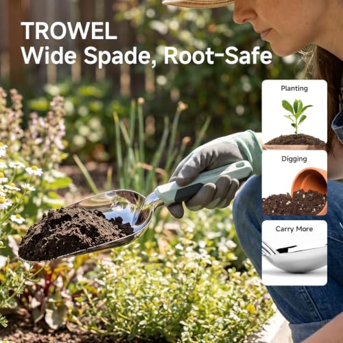 Garden Tools Set 18/10 Stainless Steel Hand Tool Gardening Gifts - view 5