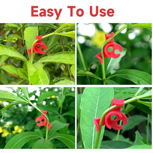 60PCS Plant Training Clips, 90 Degrees Bud Trainer Clips Low Stress Training Clips Bud Bender for Plant Gardening (Red) - view 4