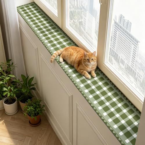 Window Sill Mat, Trimmable Small Window Sill Mat, Waterproof Protector for Potted Plant Bay Windows Balcony Apartment Kitchen Offices(100x10 cm/39x4 in) - view 6