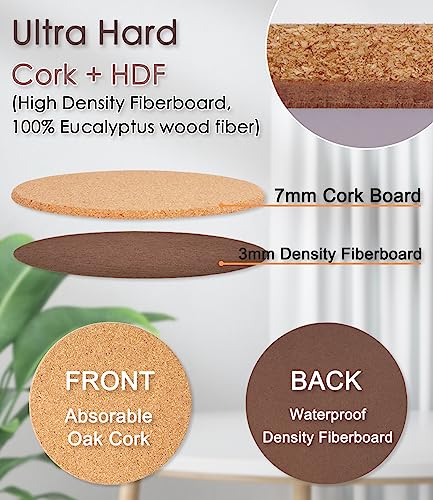 Cork Plant Coasters, Double Layers, 3 Sizes (4/6/8 Inch), 10 Pcs - view 4