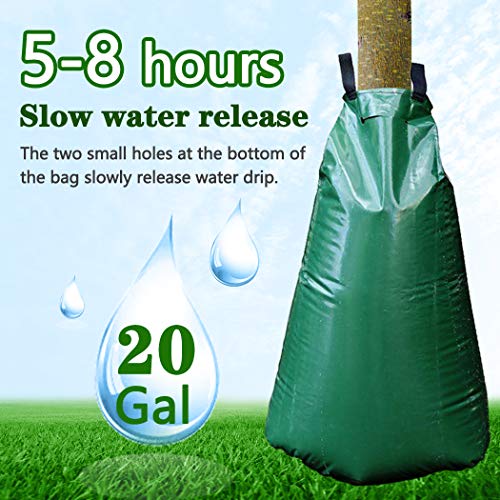 10 PCS 20 Gallon Tree Watering Bags Reusable Heavy Duty Slow Release Tree Irrigation System for Trees, Premium PVC Tree Drip Irrigation Bags - view 3