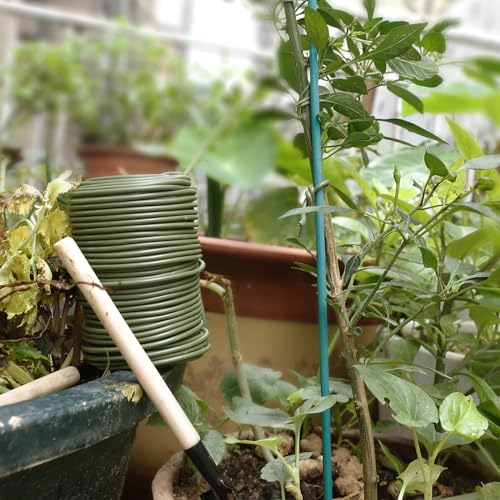 101 Feet Soft Plant Ties Dark Green Plant Twist Ties, Plant Ties for Support. Gardening Supplies for Plants Office Home Organization 3mm Diameter - view 7