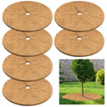 6 Pack Coconut Fiber Mulch Ring Tree Plant Protector Mat, 24 Inch