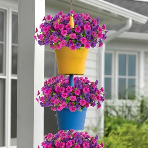 12 Bundles Morning Glory Artificial Flowers for Outdoor Decoration - view 5
