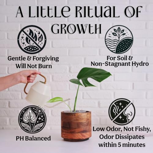 Organic Liquid Indoor Plant Food, Houseplant, Tropical & All-Purpose Indoor Plant Fertilizer, Organic Liquid Fertilizer 5-5-5 with Sea Kelp, 8oz Treats 50 Gallons - view 2