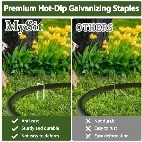 12" Garden Stakes Pins Landscape Staples 11Ga Tent Stakes 50 Pack - view 3