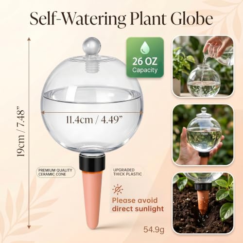 6 Pack 26 oz Extra Large Plant Self Watering Globes to 3 Weeks Watering - view 2
