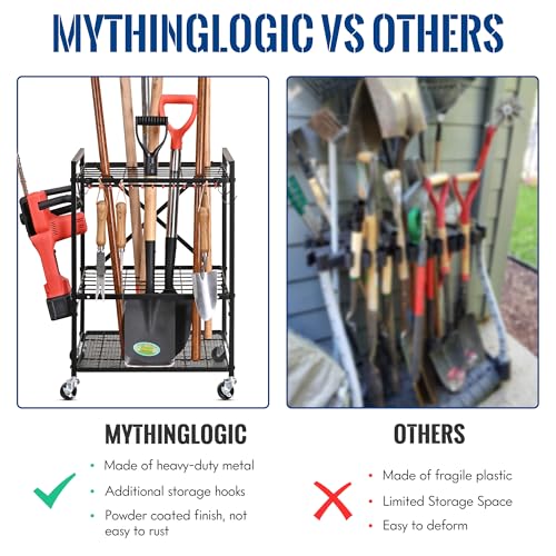 Rolling Garden Tool Organizer for Garage and Yard Tools - view 5