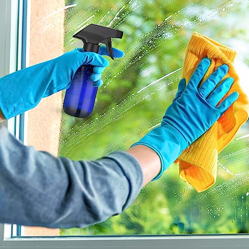 12 Pcs 8 oz Glass Spray Bottles, Funnels and Labels, Blue, Classic - view 5