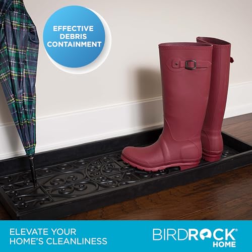 Large Rubber Boot Tray, Black, 34x14in - view 4