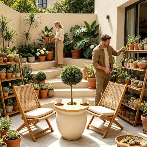 Plant Pot Cover Interlocking Waterproof Cat Proof Wooden Guard - view 3