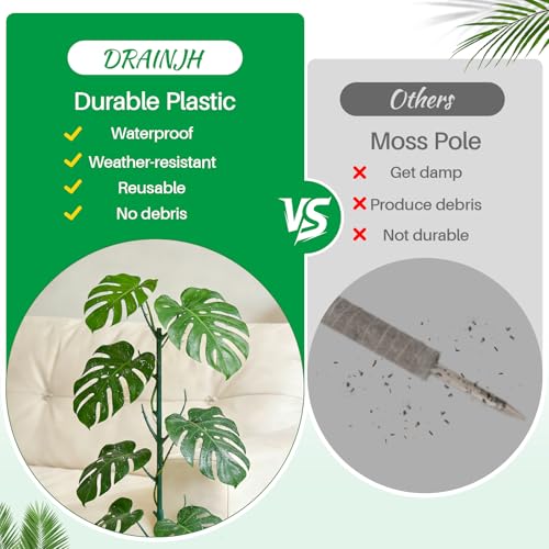 Monstera Plant Support Stakes, 30 Pcs Stackable Plant Support Stakes Sticks Poles for Indoor & Outdoor Plants, Climbing and Potted Plants, Stem Supports, Pothos - view 4